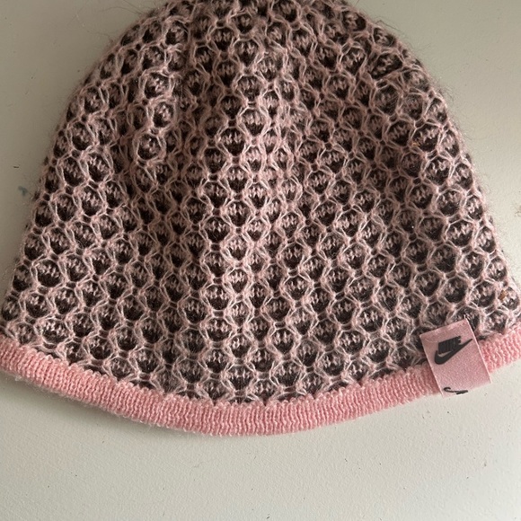 Nike Accessories - Nike Pink Textured Beanie